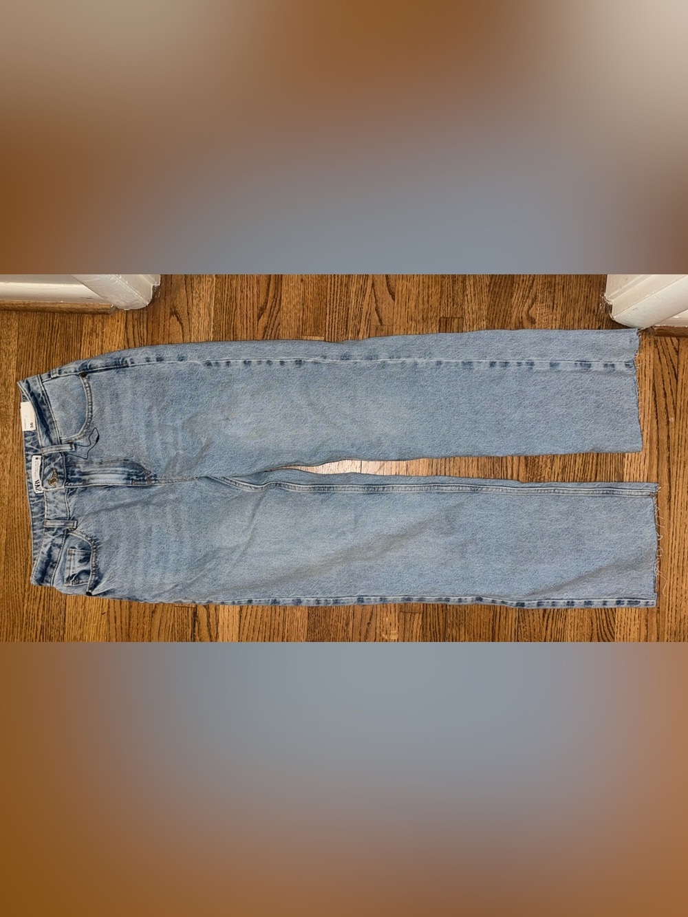 Zara Light Blue Straight-Leg Women’s Jeans